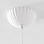 Geriffelte Pendelleuchte Olea mit matter Kreideoptik (Gesso-Finish)