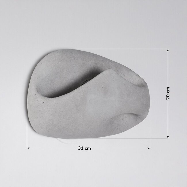 Wabi-Sabi-Wandlampe Vena in Zementoptik