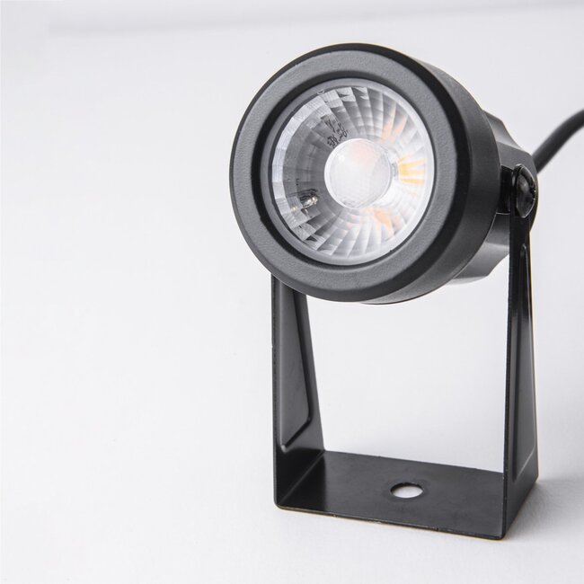 6er-Set neigbare Gartenstrahler mit Fernbedienung - Schwarz mit dimmbaren LEDs