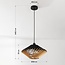 Pendelleuchte Nordli aus Holz in Schwarz und Naturfarben