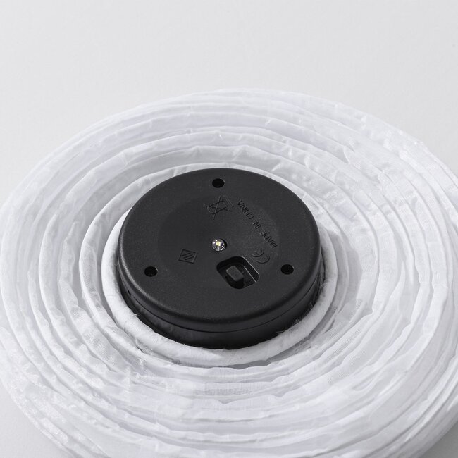 Solar-Laterne Soleni – solarbetriebene Hängelampe aus weißem Nylon