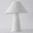 Tischlampe Tisch mit Leinen-Bouclé-Schirm - Weiß