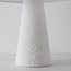 Tischlampe Tisch mit Leinen-Bouclé-Schirm - Weiß