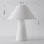 Tischlampe Tisch mit Leinen-Bouclé-Schirm - Weiß