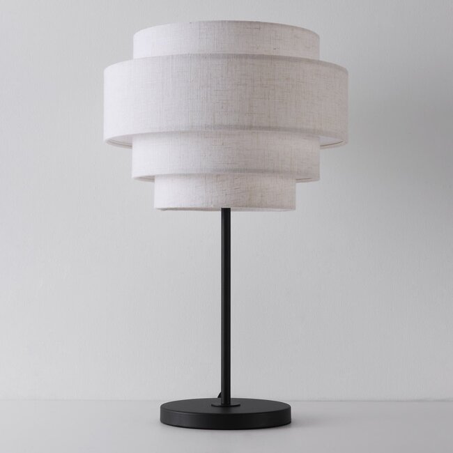 Moderne Tischlampe Masa mit Leinenbezug