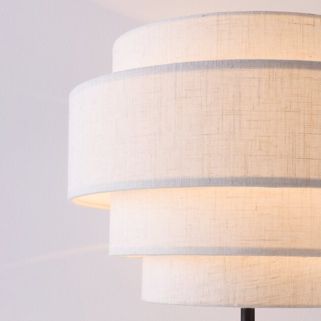 Moderne Tischlampe Masa mit Leinenbezug