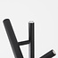 Stehlampe Zhan in Schwarz mit drei drehbaren Spots und Touch-Dimmer