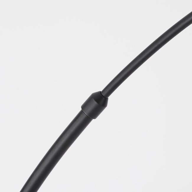 Bogenlampe Talto in Mattschwarz mit integrierter LED und Touch-Schalter