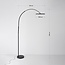 Bogenlampe Talto in Mattschwarz mit integrierter LED und Touch-Schalter