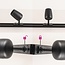 1-Phasen-Schienensystem Set 1,5 Meter mit Kimi Strahlern, Schwarz