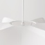 Weiße minimalistische Hängelampe Ame mit Seidenkappe