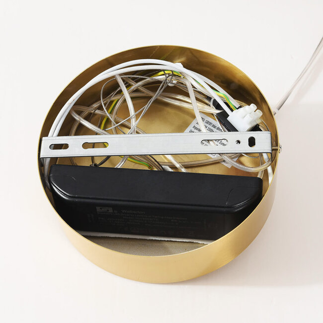 Design-Hängelampe Movar mit LED und farbigen Glaskugeln – triac-dimmbar