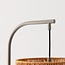 Stehlampe Reed grau mit natürlichem Papierschirm – 160 cm