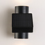 Solar-Wandleuchte Atri – schwarz mit Up- und Downlight