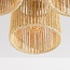 3-flammige Deckenleuchte Canna - Beige mit gewebtem Seil