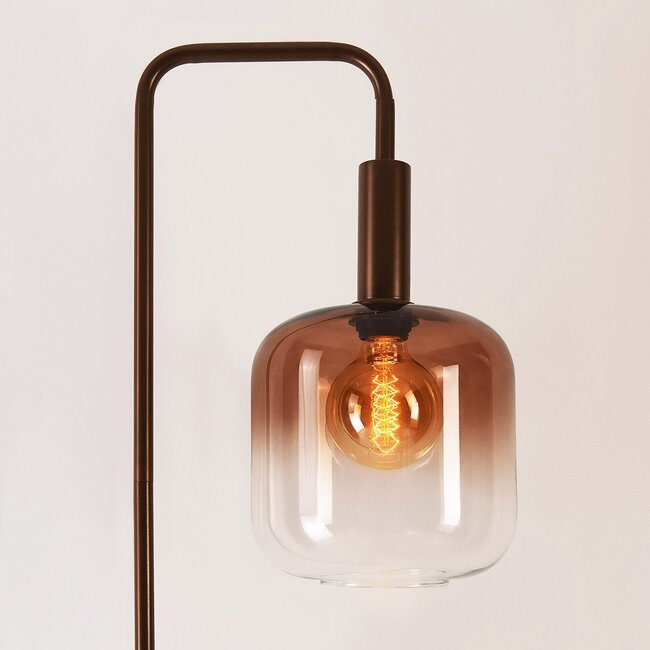 Stehlampe Piedi mit braunem Ombré-Glas