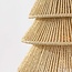 Boho-Pendelleuchte Tula - naturfarbene Schirme aus gewebtem Seil