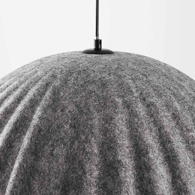 Pendelleuchte Siza Ø77 cm - gefaltete graue Texturoptik
