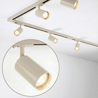 Modernes 1-Phasen-Schienensystem von 3 Metern Länge mit Jill-Spots – beige