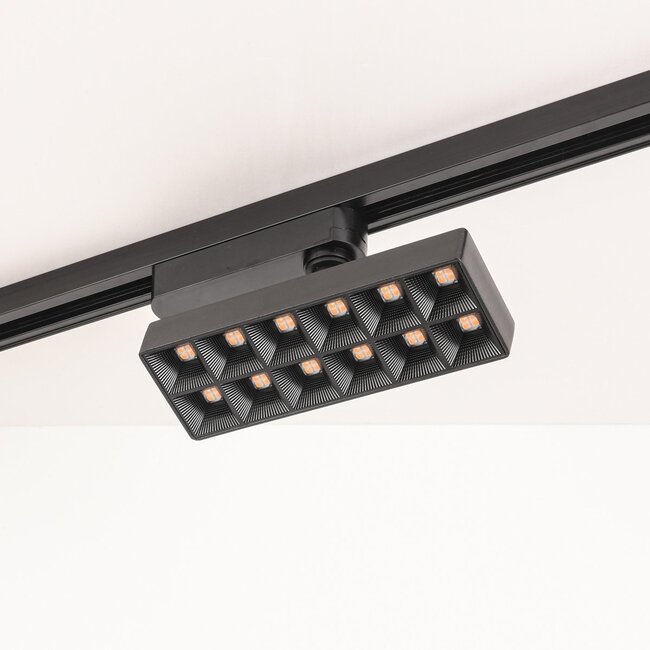 1-Phasen-Schienensystem Set 1,5 Meter mit Varo Strahlern, Schwarz 3000K