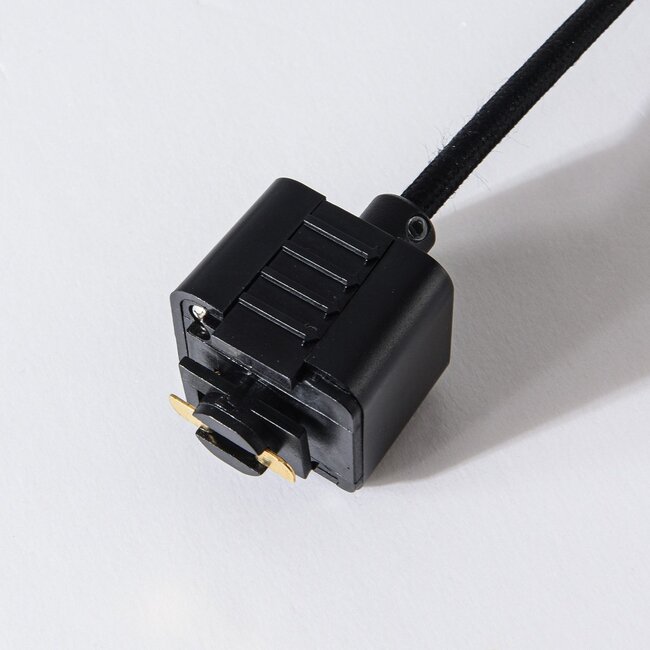 Stromversorgung für 1-Phasen-Schienensystem mit Deckenkappe – schwarz (rund oder quadratisch)