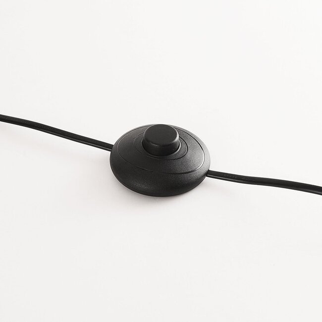 Stehlampe Lori aus Bambus - schwarz und naturfarben