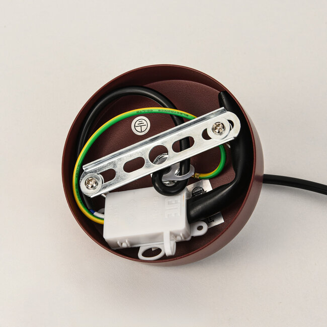 Hängelampe Viro aus rotem Metall – Ø38 cm