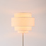 Moderne Stehleuchte Zhuo beige mit Leinenschirm