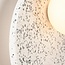 Runde Wandlampe Velo aus Zement und milchweißem Glas in Terrazzo-Optik
