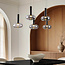 Dimmbare Pendelleuchte Valira schwarzchrom mit Rauchglas und Fernbedienung, 5-flammig