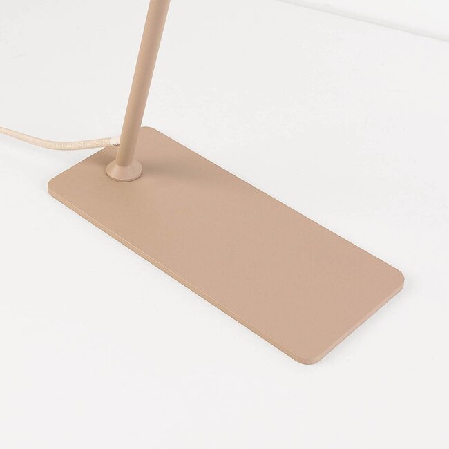 Tischleuchte Virello in Sandbeige mit verstellbarem Schirm