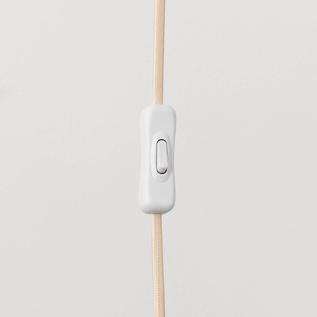 Wandleuchte Virello in Sandbeige mit verstellbarem Arm und Schirm