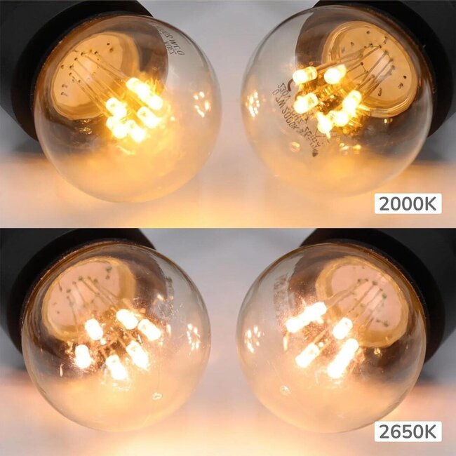 Lichterkette Glühbirne mit langen Stöckchen - 0,7 Watt LED
