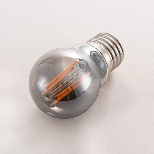 E27 LED-Lampe, Ø45mm, 4,5W, 1800K, Rauchglas, 3-stufig dimmbar