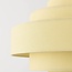 Hängelampe Zavon mit geschichtetem Stoffschirm in Creme-Beige