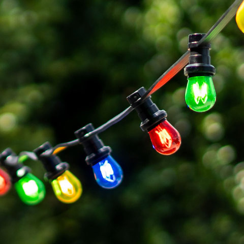 Illu Lichterketten mit farbigen Lampen