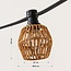 Schirm für Illu-Lichterketten-Lampen, Rattan-Optik - meliert gelbbraun