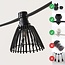 Schirm für Illu-Lichterketten-Lampen mit Rattan-Look - schwarz
