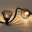 Schirm für Illu-Lichterketten-Lampen mit Rattan-Look - schwarz