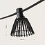 Lampenschirm in Rattan-Optik in Schwarz für Illu-Lichterkette