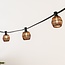 Lampenschirm in dunkler Rattan-Optik für Illu-Lichterkette