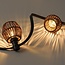 Lampenschirm in dunkler Rattan-Optik für Illu-Lichterkette