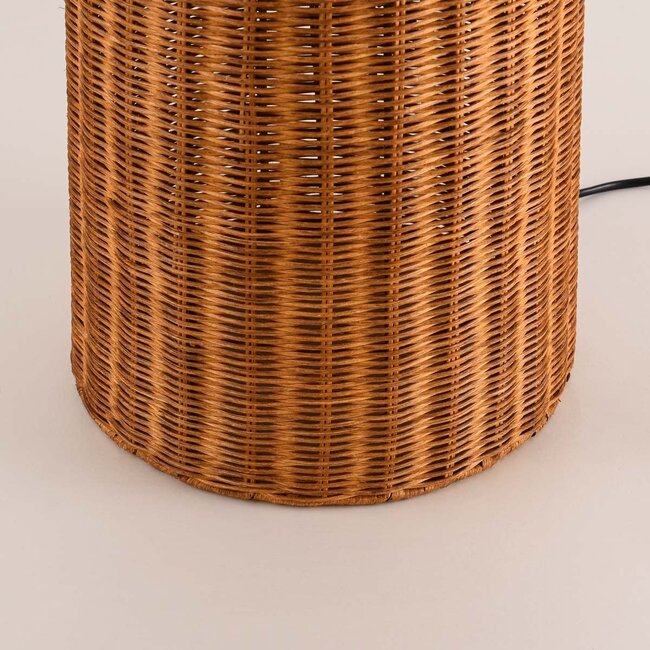 Boho Stehleuchte Vasari aus handgeflochtenem Rattan