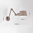 Wandlampe Mellow in Taupe mit verstellbarem Arm und beidseitigem Licht