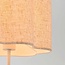 Tischlampe Hiron beige mit Leinenschirm