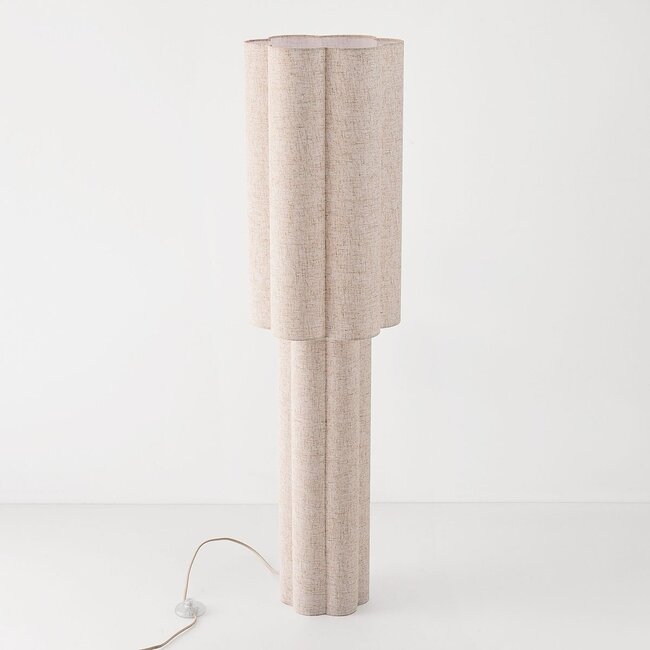 Japandi Stehleuchte Hika Leinen