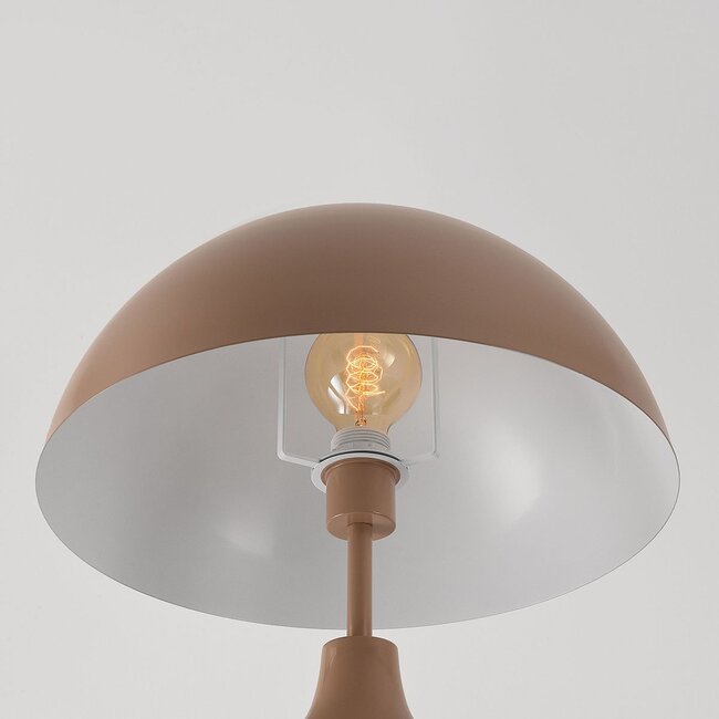 Design Stehleuchte Mura warm taupe aus Metall