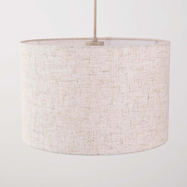 Pendelleuchte Avano - Beige mit Leinenschirm