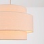 Pendelleuchte Corra - Beige mit geschichtetem Leinenschirm