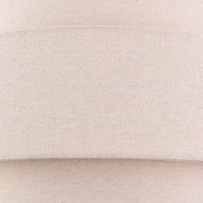 Hängelampe Corra beige mit geschichtetem Leinenschirm